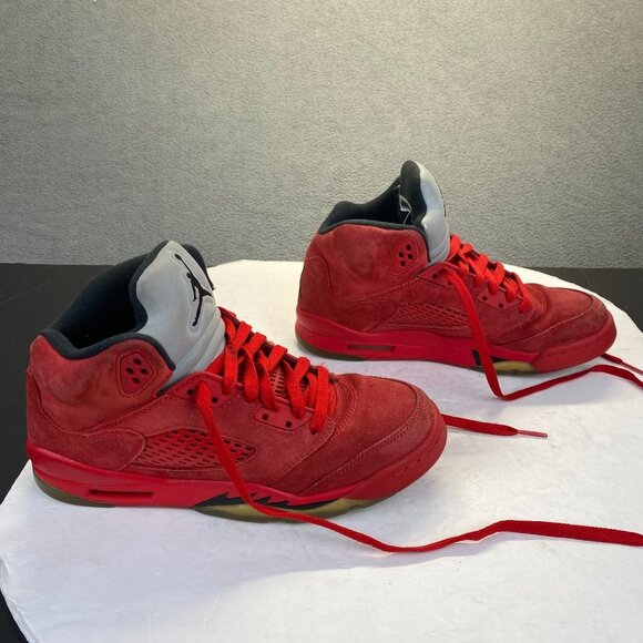 Nike Air Jordan 5 Retro Red Suede GS Size 6.5Y Basketball Shoes 440888-602 main image 10